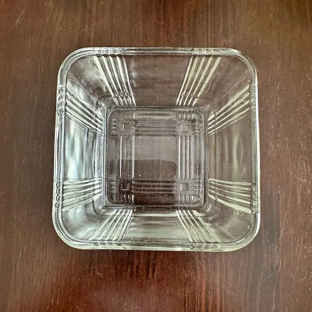 Vintage Clear Glass Candy Dish 4